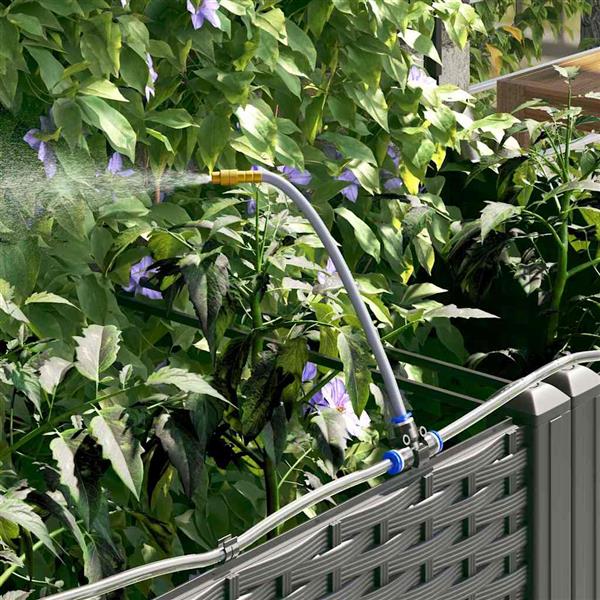 Grote foto vidaxl tuinplantbakken zwart 40 x 40 x 126 cm staal tuin en terras overige tuin en terras