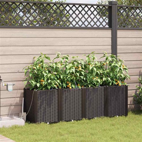 Grote foto vidaxl tuinplantbakken bruin 160 x 40 x 52 cm staal tuin en terras overige tuin en terras