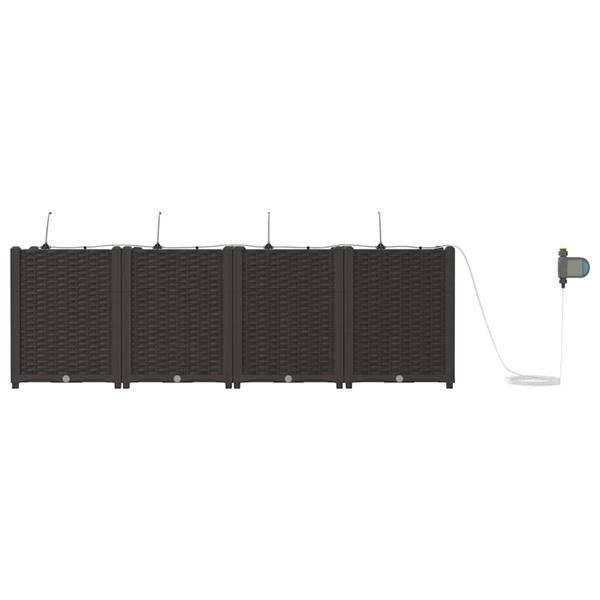Grote foto vidaxl tuinplantbakken bruin 160 x 40 x 52 cm staal tuin en terras overige tuin en terras