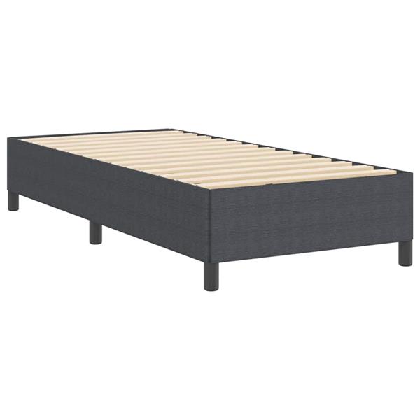 Grote foto vidaxl bedframe donkergrijs 90 x 200 cm katoenen stof antiek en kunst stoelen en banken