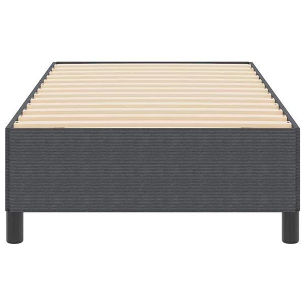 Grote foto vidaxl bedframe donkergrijs 90 x 200 cm katoenen stof antiek en kunst stoelen en banken