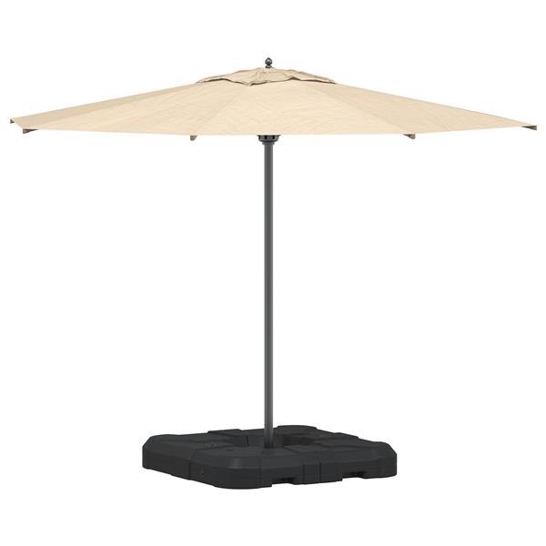 Grote foto vidaxl paraplu basis set 2 pcs zwart 88.5 x 88.5 x 12 cm kunststof tuin en terras overige tuin en terras