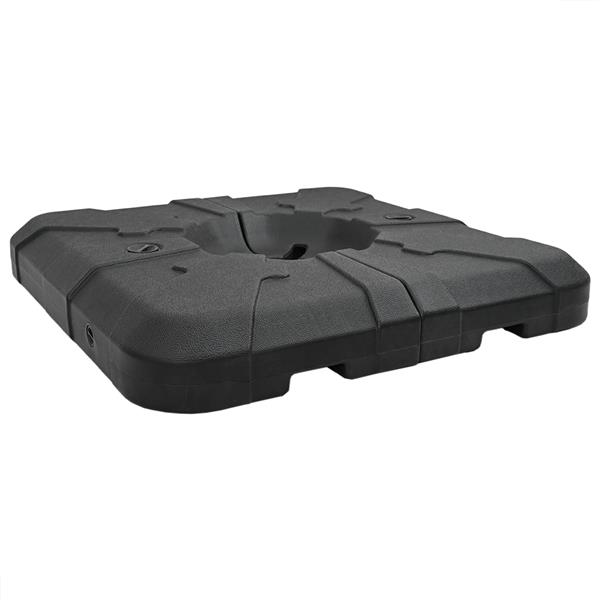 Grote foto vidaxl paraplu basis set 2 pcs zwart 88.5 x 88.5 x 12 cm kunststof tuin en terras overige tuin en terras
