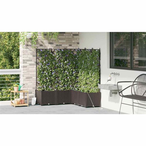Grote foto vidaxl tuinplantbakken bruin 120 x 120 x 142 cm staal tuin en terras overige tuin en terras
