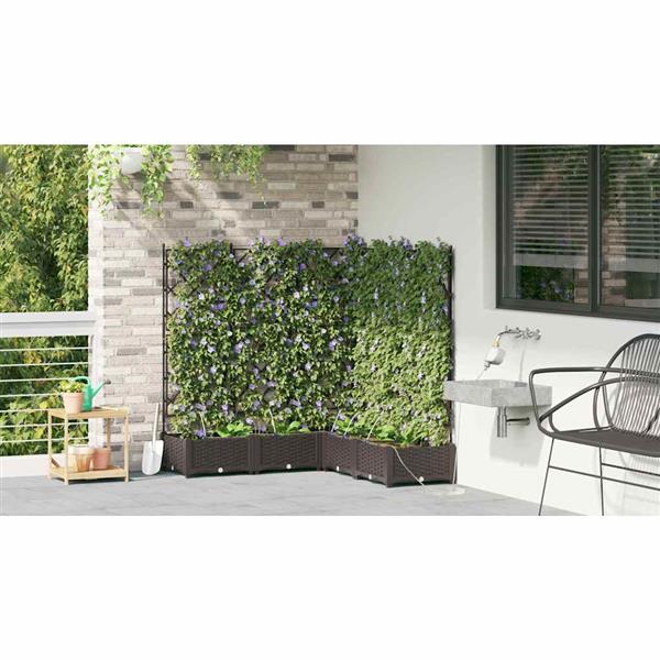 Grote foto vidaxl tuinplantbakken bruin 120 x 120 x 126 cm staal tuin en terras overige tuin en terras