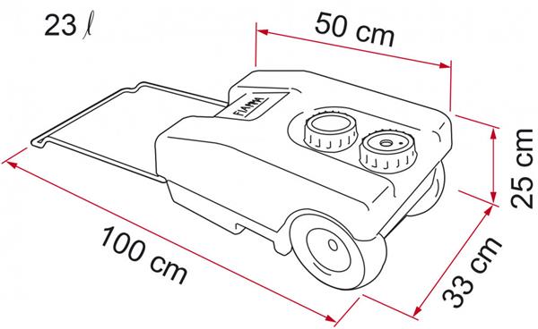 Grote foto fiamma vuilwatertank roll tank 23w caravans en kamperen caravan accessoires