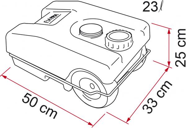 Grote foto fiamma vuilwatertank roll tank 23w caravans en kamperen caravan accessoires