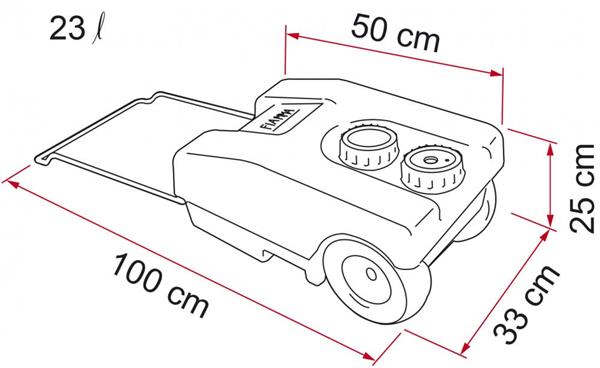 Grote foto fiamma vuilwatertank roll tank 23w caravans en kamperen caravan accessoires