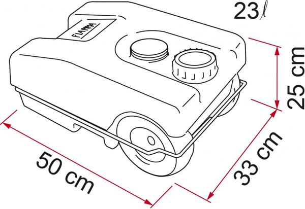 Grote foto fiamma vuilwatertank roll tank 23w caravans en kamperen caravan accessoires