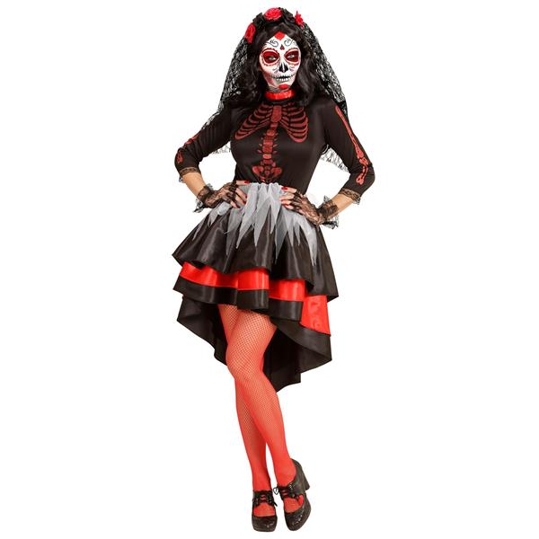 Grote foto dia de los muertos jurk rood zwart dames verzamelen overige verzamelingen