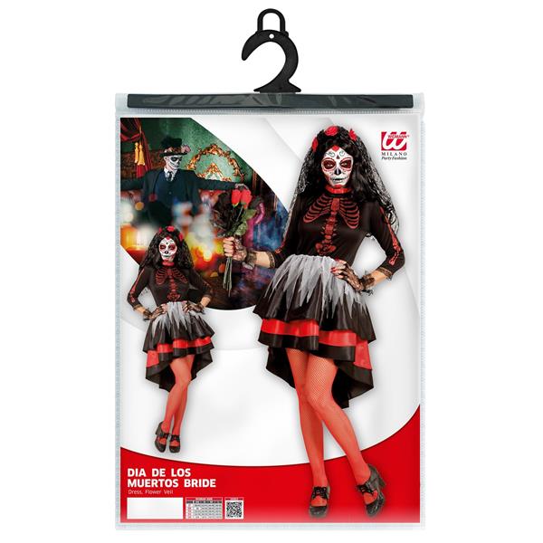 Grote foto dia de los muertos jurk rood zwart dames verzamelen overige verzamelingen