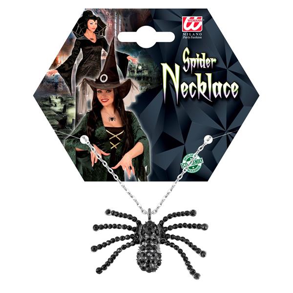 Grote foto halloween ketting zwart spin met diamanten verzamelen overige verzamelingen