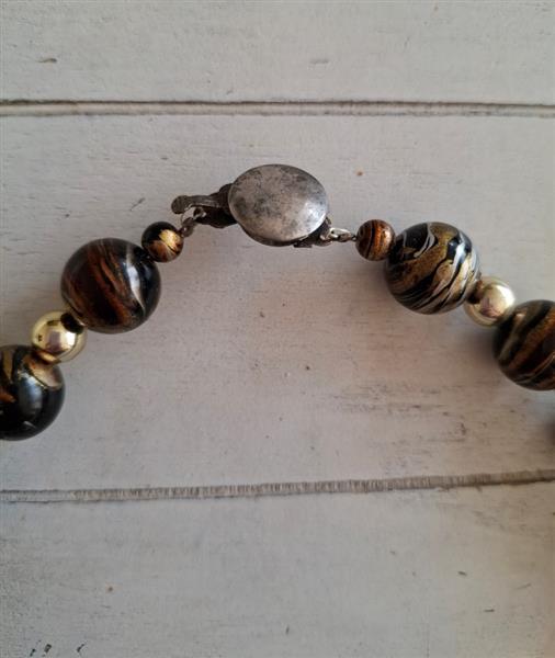 Grote foto vintage halssnoer fantasieparels in aardetinten sieraden tassen en uiterlijk kettingen