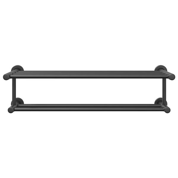 Grote foto vidaxl handdoekrek zwart 61 x 23 x 17 cm roestvrij staal huis en inrichting complete badkamers