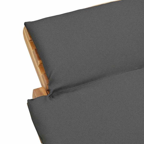 Grote foto vidaxl ligstoel donkergrijs 188 x 55 x 59 cm massief teakhout tuin en terras tuinmeubelen