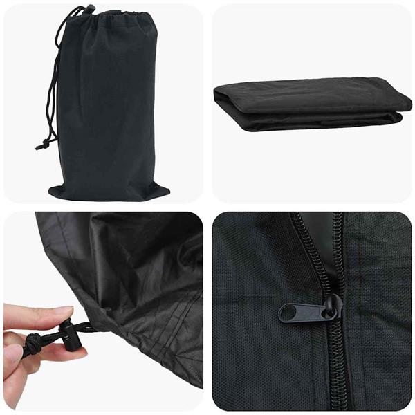 Grote foto vidaxl buitenmeubelhoes zwart 122 x 61 x 106 cm 600d stof tuin en terras tuinmeubelen