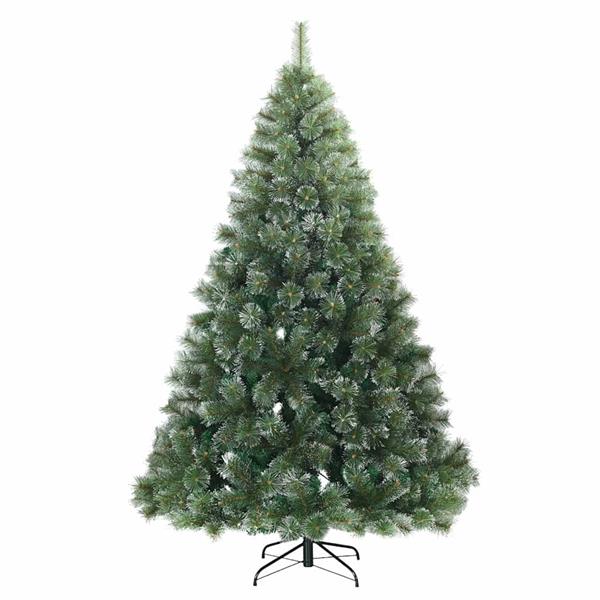 Grote foto vidaxl kunst kerstboom met geveerde takken sneeuw bedekt wit 210 cm diversen overige diversen