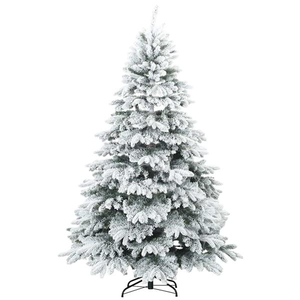 Grote foto vidaxl kunst kerstboom met geveerde takken sneeuw bedekt wit 210 cm diversen overige diversen
