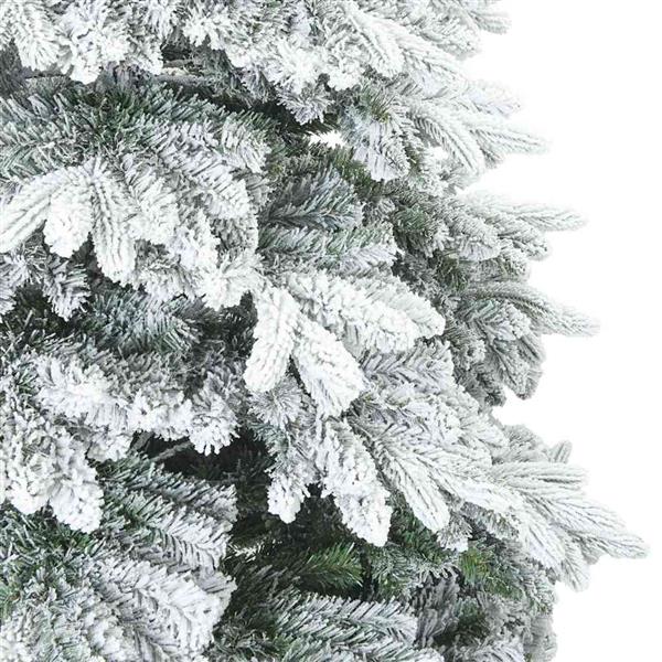 Grote foto vidaxl kunst kerstboom met geveerde takken sneeuw bedekt wit 210 cm diversen overige diversen