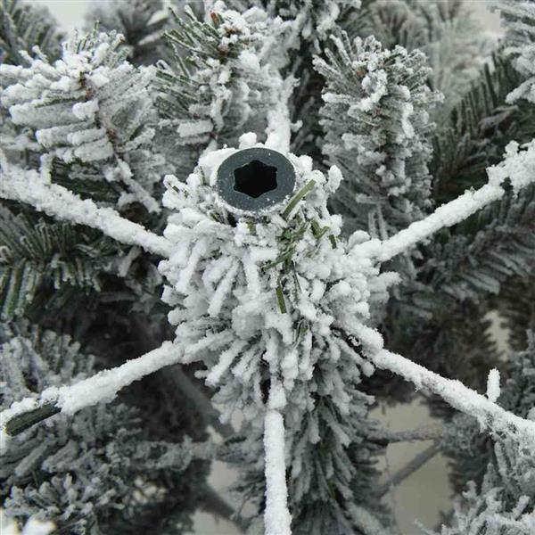 Grote foto vidaxl kunst kerstboom met geveerde takken sneeuw bedekt wit 210 cm diversen overige diversen