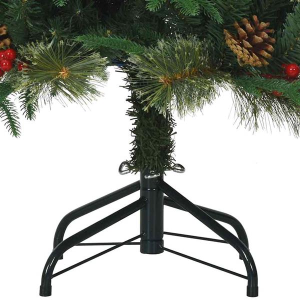 Grote foto vidaxl kunstmatige inklapbare kerstboom groen 120 cm pvc pe en staal diversen overige diversen