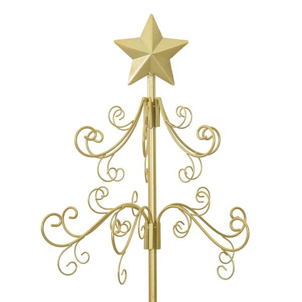 Grote foto vidaxl metalen kerstboom met standaard goud 180 cm poedergecoat staal diversen overige diversen