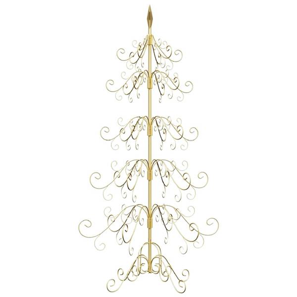 Grote foto vidaxl metalen kerstboom met standaard goud 150 cm poedergecoat staal diversen overige diversen