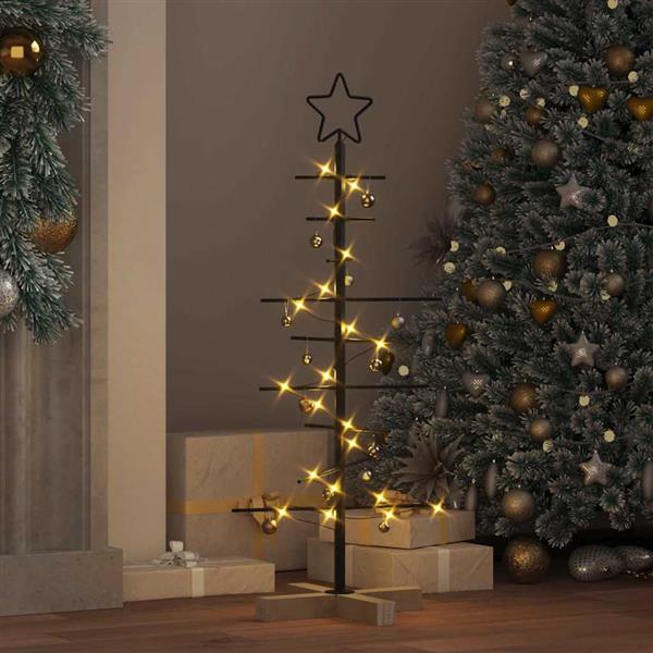 Grote foto vidaxl metalen kerstboom met standaard zwart 90 cm poedergecoat staal diversen overige diversen