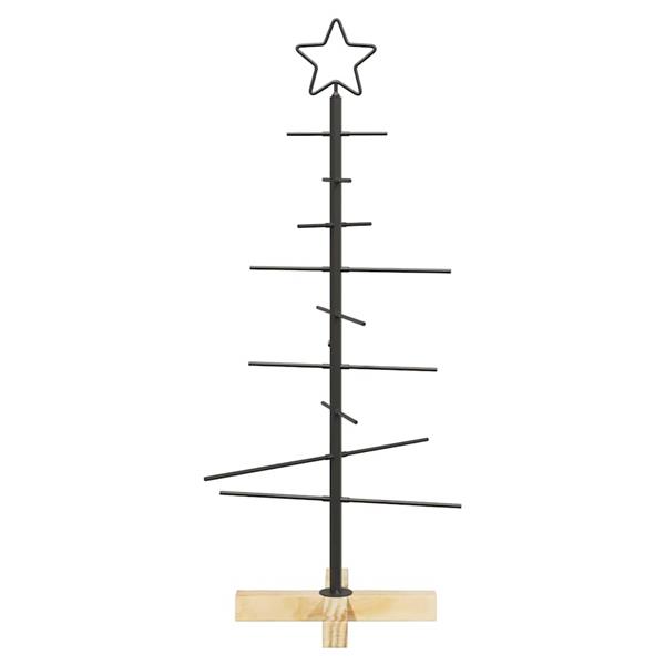 Grote foto vidaxl metalen kerstboom met standaard zwart 90 cm poedergecoat staal diversen overige diversen