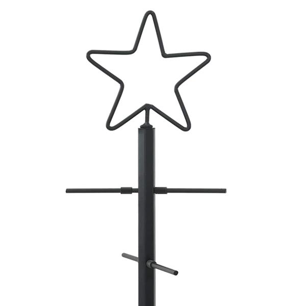 Grote foto vidaxl metalen kerstboom met standaard zwart 90 cm poedergecoat staal diversen overige diversen