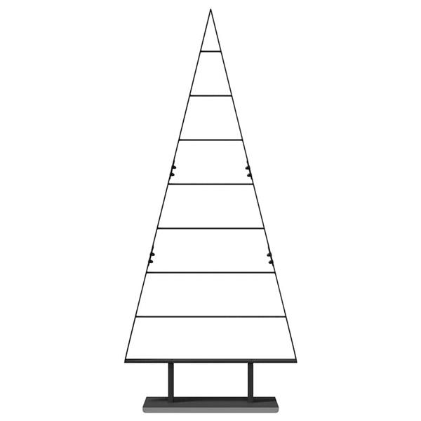 Grote foto vidaxl metalen kerstboom met standaard zwart 150 cm staal diversen overige diversen