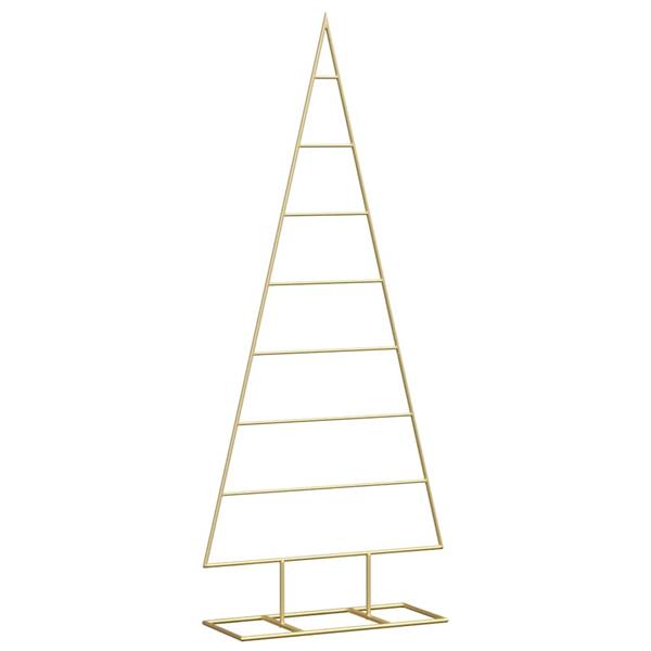 Grote foto vidaxl metalen kerstboom met standaard goud 125 cm poedergecoat staal diversen overige diversen