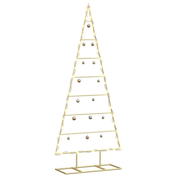 Grote foto vidaxl metalen kerstboom met standaard goud 125 cm poedergecoat staal diversen overige diversen