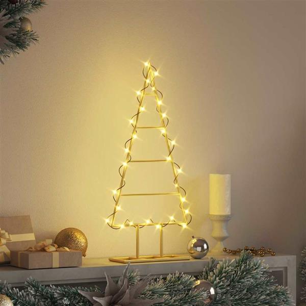 Grote foto vidaxl metalen kerstboom met standaard goud 60 cm poedergecoat staal diversen overige diversen