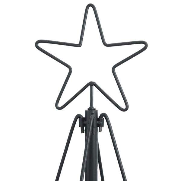 Grote foto vidaxl kerst cone boom met standaard zwart 150 cm staal diversen overige diversen