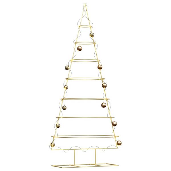 Grote foto vidaxl metalen kerstboom met standaard goud 210 cm poedergecoat staal diversen overige diversen