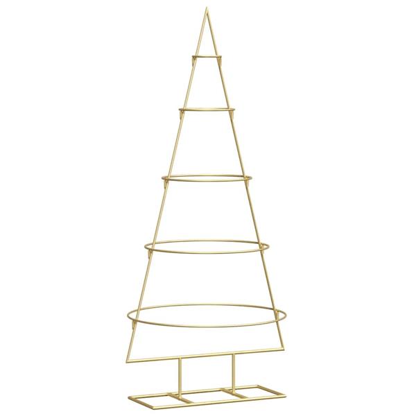 Grote foto vidaxl metalen kerstboom met standaard goud 125 cm poedergecoat staal diversen overige diversen