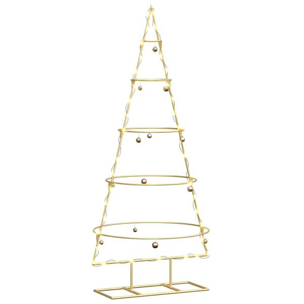 Grote foto vidaxl metalen kerstboom met standaard goud 125 cm poedergecoat staal diversen overige diversen