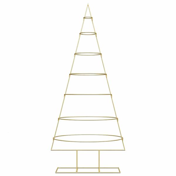 Grote foto vidaxl metalen kerstboom met standaard goud 180 cm poedergecoat staal diversen overige diversen