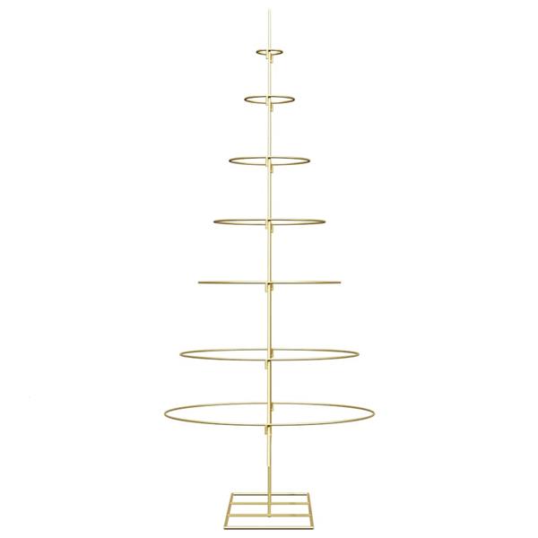 Grote foto vidaxl metalen kerstboom met standaard goud 180 cm poedergecoat staal diversen overige diversen