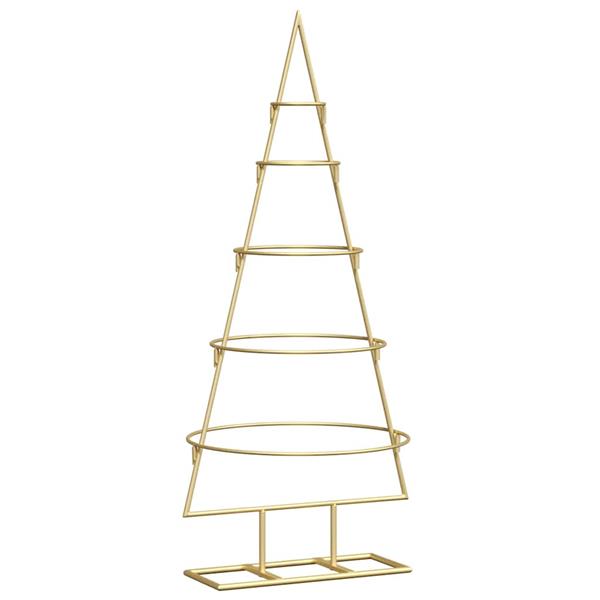 Grote foto vidaxl metalen kerstboom met standaard goud 90 cm poedergecoat staal diversen overige diversen