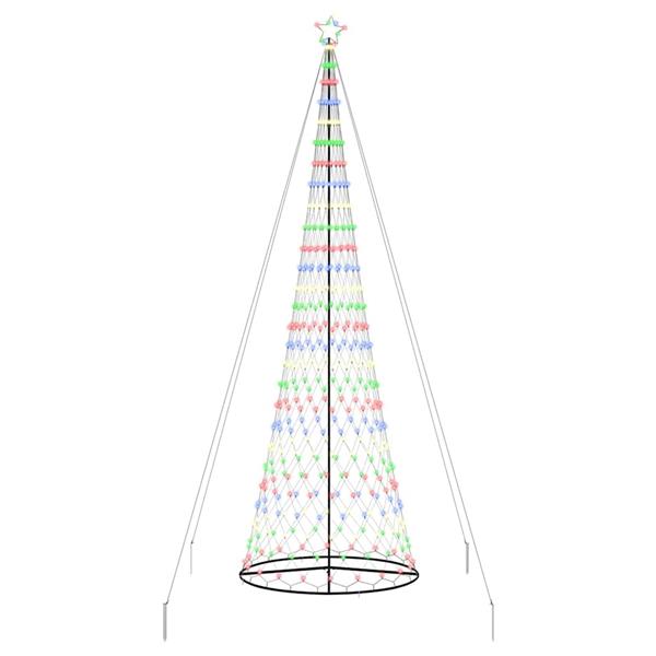 Grote foto vidaxl led kerstboom met 550 led multikleur 160 x 160 x 500 cm metaal diversen overige diversen