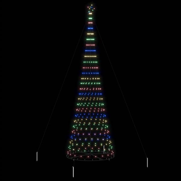 Grote foto vidaxl led kerstboom met 550 led multikleur 160 x 160 x 500 cm metaal diversen overige diversen