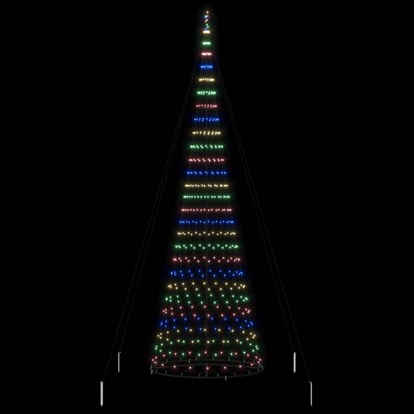 Grote foto vidaxl led kerstboom met 550 led multikleur 160 x 160 x 500 cm metaal diversen overige diversen
