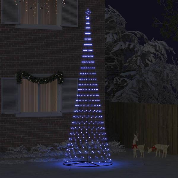 Grote foto vidaxl led kerstboom met 550 led blauw 160 x 160 x 500 cm metaal diversen overige diversen