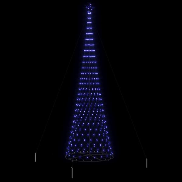 Grote foto vidaxl led kerstboom met 550 led blauw 160 x 160 x 500 cm metaal diversen overige diversen