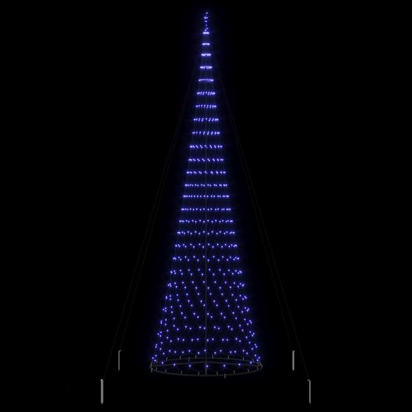 Grote foto vidaxl led kerstboom met 550 led blauw 160 x 160 x 500 cm metaal diversen overige diversen