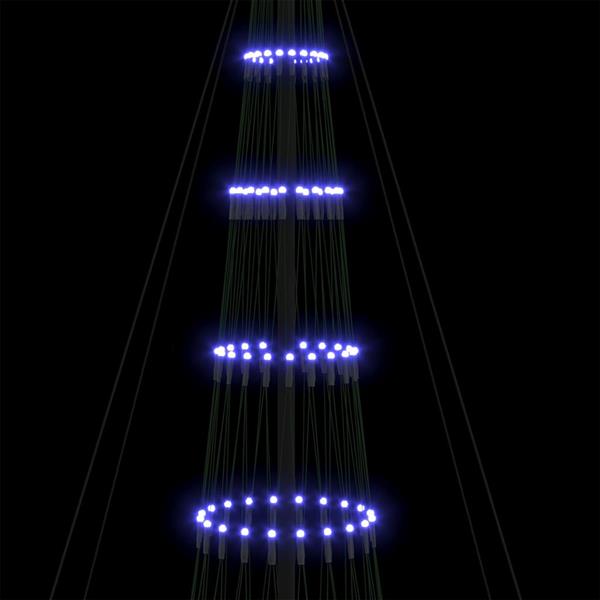 Grote foto vidaxl led kerstboom met 550 led blauw 160 x 160 x 500 cm metaal diversen overige diversen