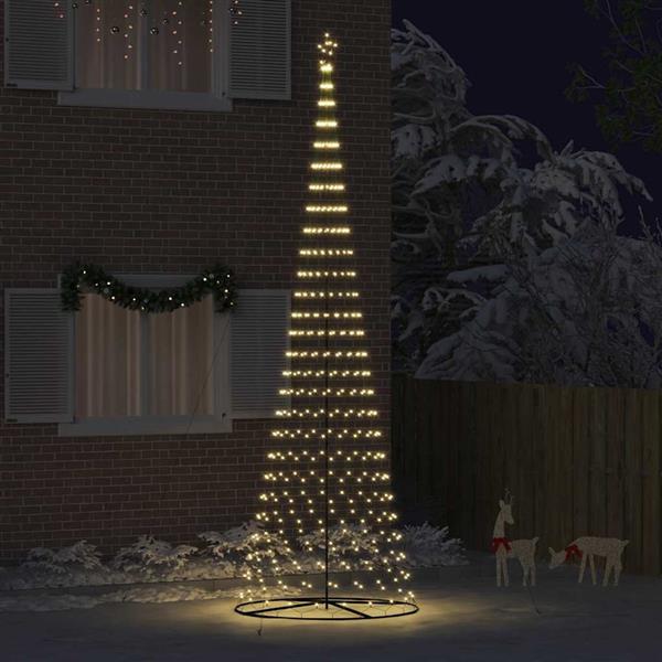 Grote foto vidaxl led kerstboom met 550 led warmwit 160 x 160 x 500 cm metaal diversen overige diversen