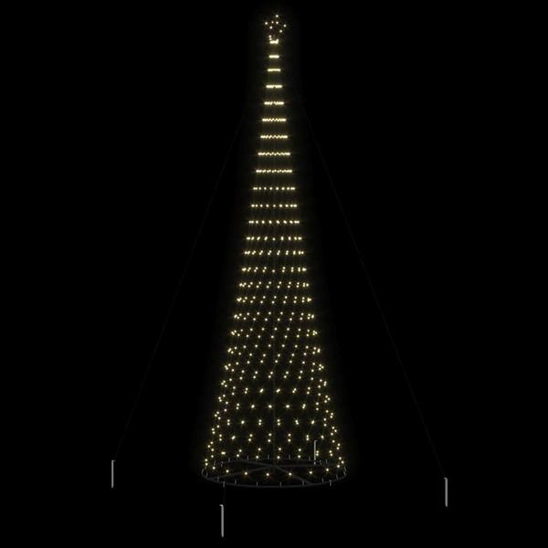 Grote foto vidaxl led kerstboom met 550 led warmwit 160 x 160 x 500 cm metaal diversen overige diversen